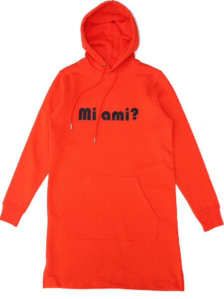 Orange Hoodie-dress